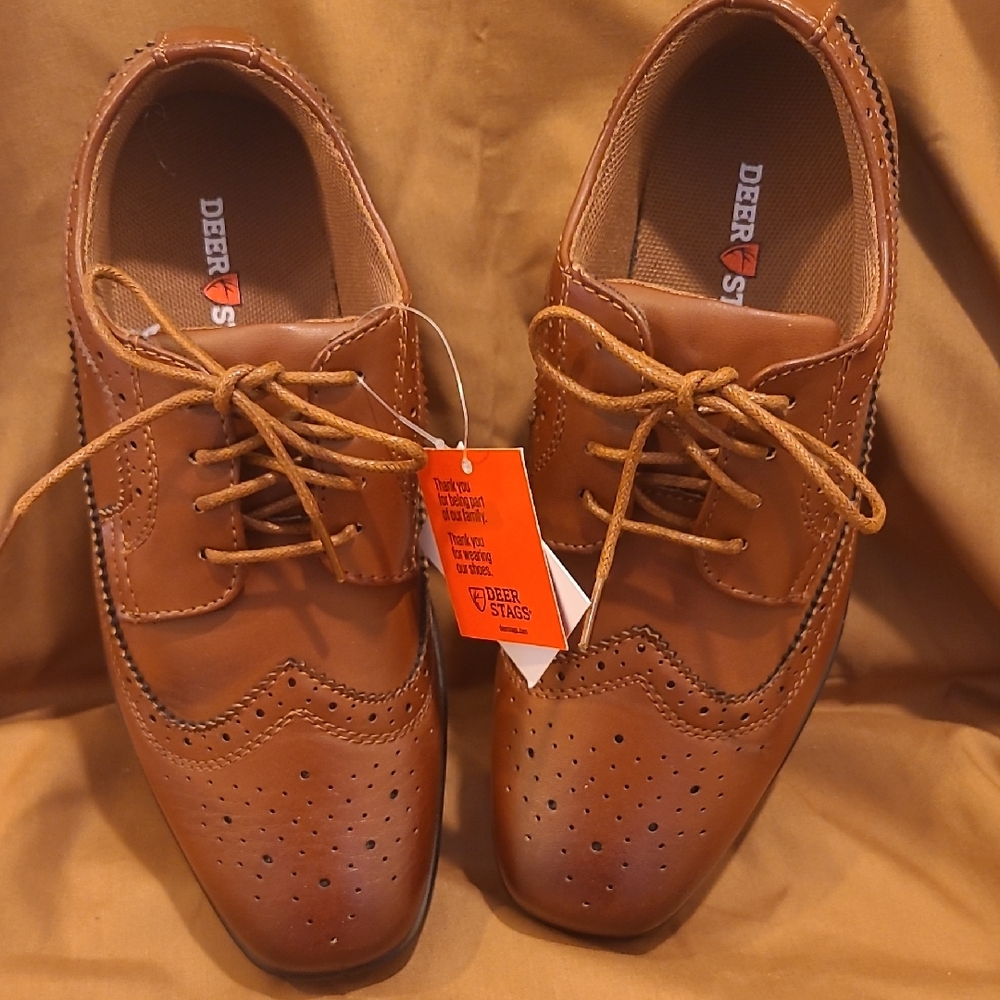 Deer Stags Youth Tan Oxford Derbys